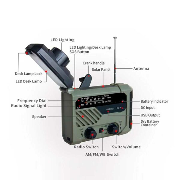 Rádio Multiusos com Lanterna